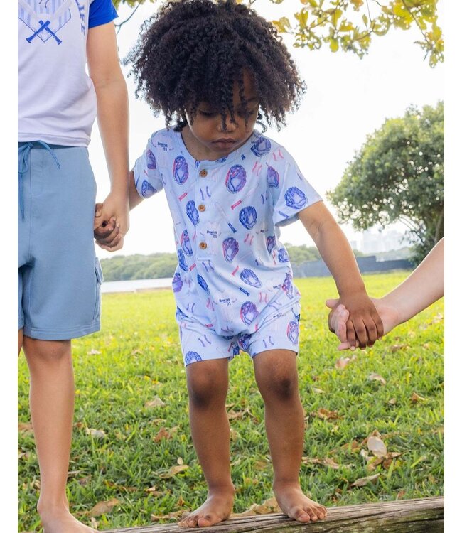 LEV baby Home Run Henley Romper