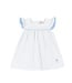 Cypress Row Classic Blue Dot Flutter Dress
