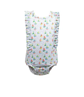 the proper peony Yacht Ruffle One Piece Swimsuit