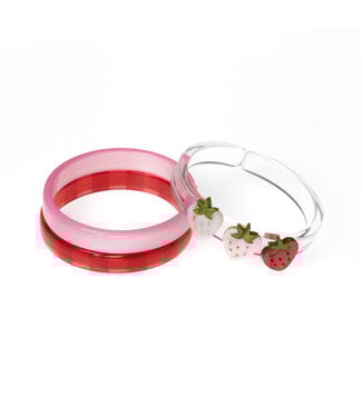 lilies&roses Strawberry Pink Shades Checkered Bangles