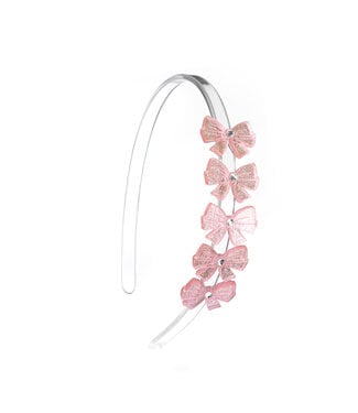 lilies&roses Pink Bow Glitter Headband