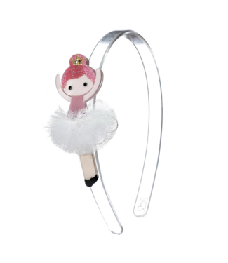 lilies&roses Ballerina Heart White Tutu Headband