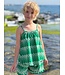 Green Embroidery Alexa Tank Top