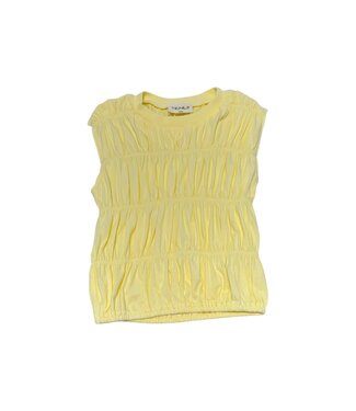Tenly Lemon Drop Cotton Jersey Tiered Smocked Tank