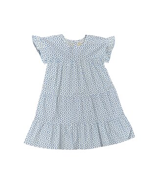 Blue and White Dress