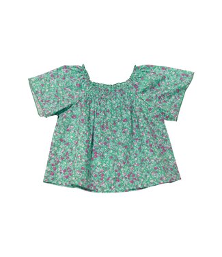 Green Floral Top