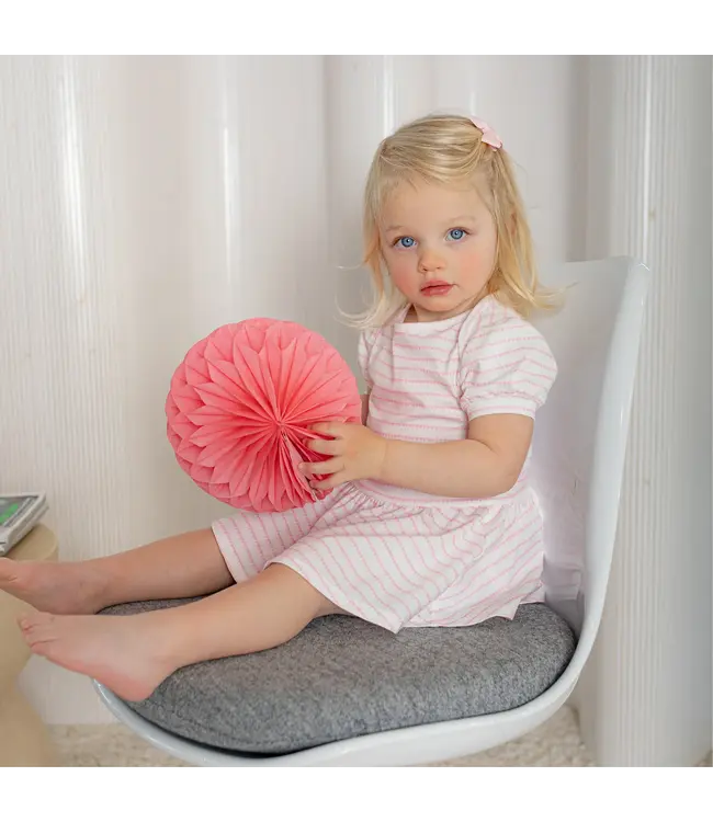 nella june Pink Heart Stripe Puff Sleeve Onesie