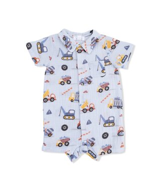 Angel Dear Blue Crayon Construction Polo Shortie