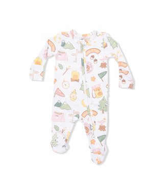 Angel Dear Pink Camping 2 Way Zip Footie