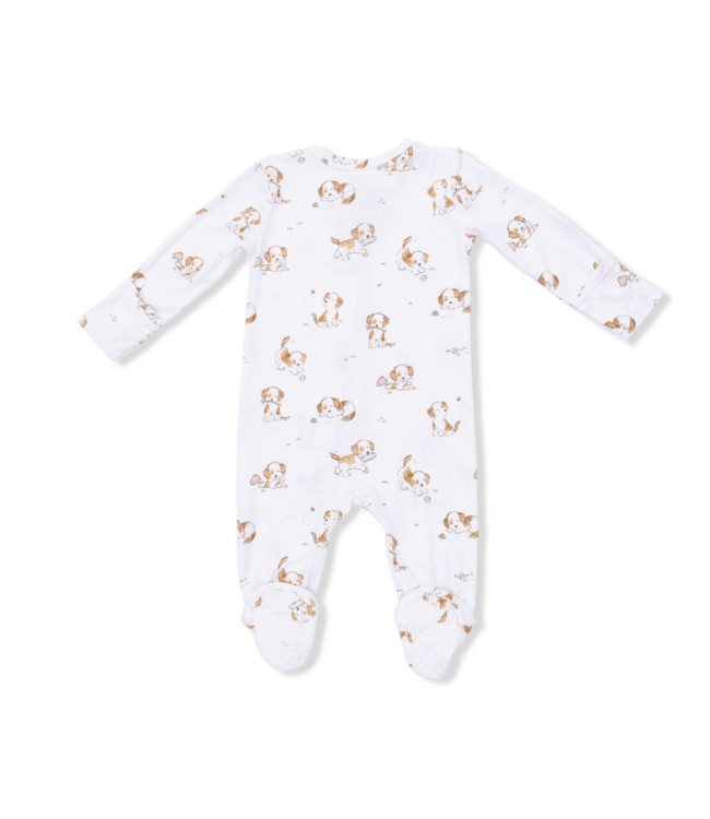 Angel Dear Ivory Explorer Puppy 2 Way  Zip Footie
