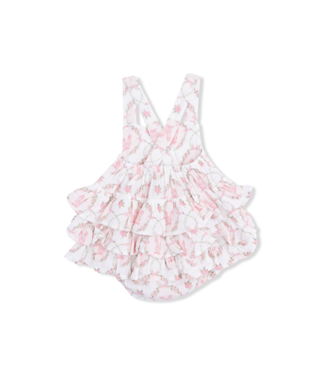Angel Dear Cameo Ballet Shoes Ruffle Sunsuit