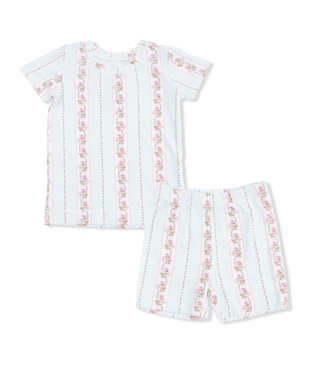 Angel Dear Blue Antoinette Stripe Loungewear Short Set