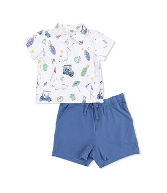 Angel Dear Ivory Golf Things Polo with Shorts