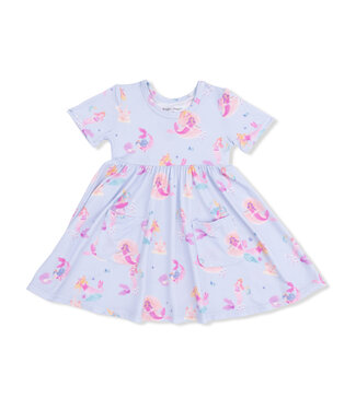 Angel Dear Lavender Mermaid Princesses Twirly S/S Dress