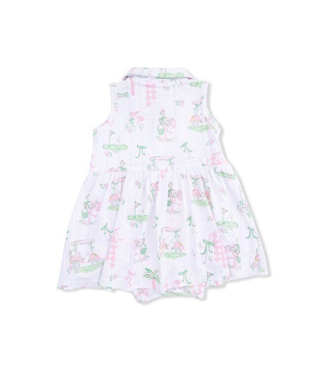 Angel Dear White Pretty Golf Polo Tennis Dress