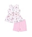Angel Dear Pink Fancy Hounds with Bows Peplum Tank Top and Shorts