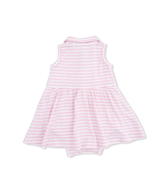 Angel Dear Pink/White Striped Golf Polo Tennis Dress