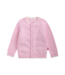 Pink Crew Neck Cardigan with Tipping
