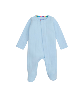 Magnetic Me Love Lines Blue Pointelle Footie