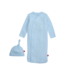 Magnificent Baby Love Lines Blue Gown & Hat Set