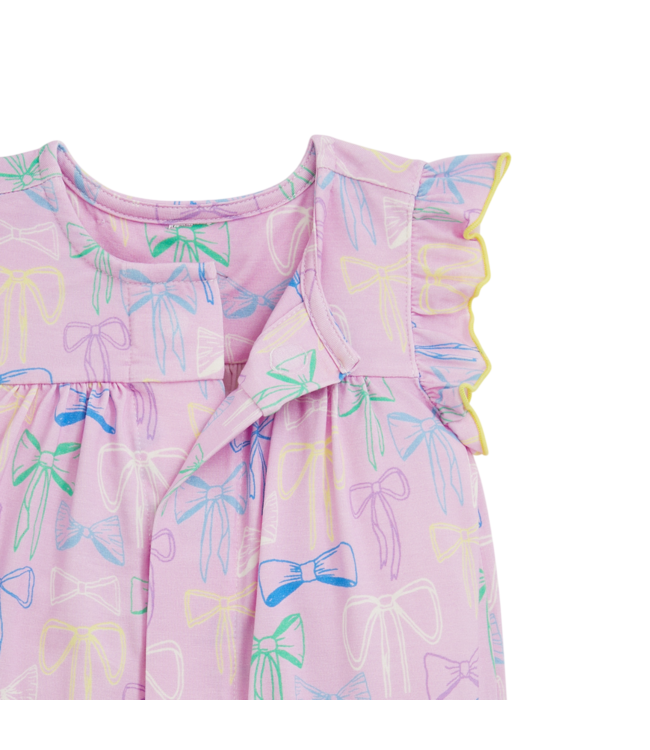 Magnetic Me Take A Bow Flutter Sleeve Romper