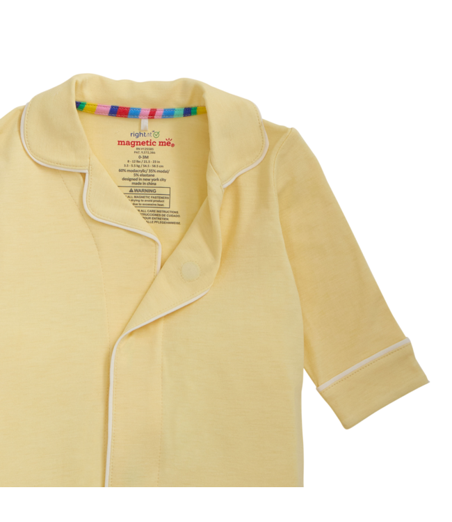 Magnificent Baby Stars Yellow Right Fit Romper with Piping