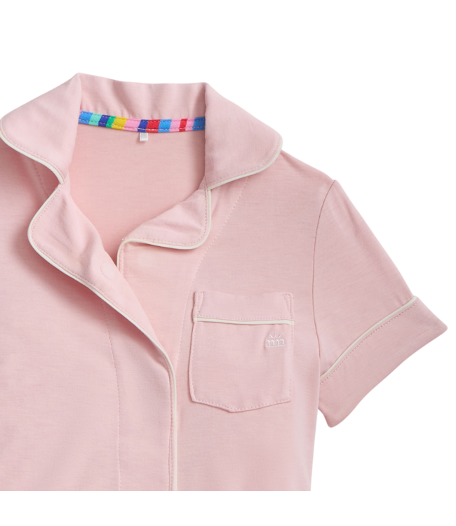Magnetic Me Blush Pink S/S PJ with Piping