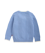 Blue Crew Neck Cardigan with Tipping