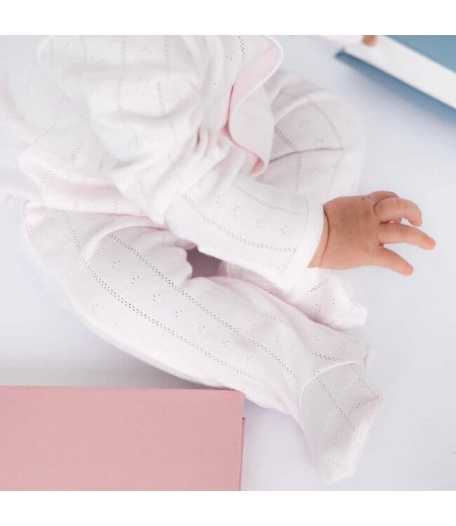 Magnificent Baby Love Lines Pink Pointelle Footie