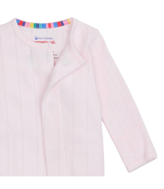 Love Lines Pink Pointelle Footie