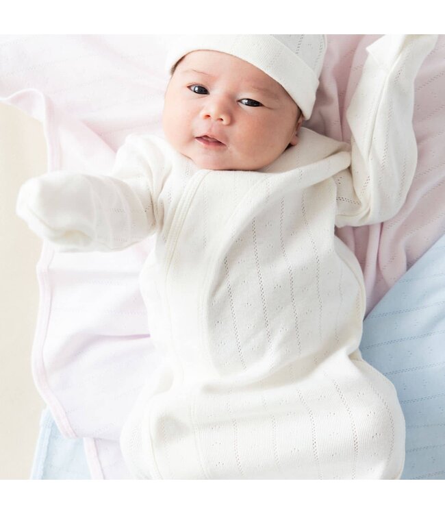 Magnificent Baby Love Lines Tofu Gown & Hat Set