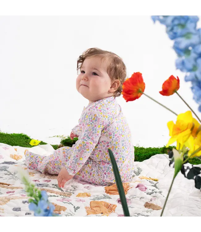 Magnificent Baby Bunny Blossom Ruffle Footie