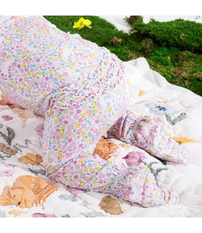 Magnificent Baby Bunny Blossom Ruffle Footie