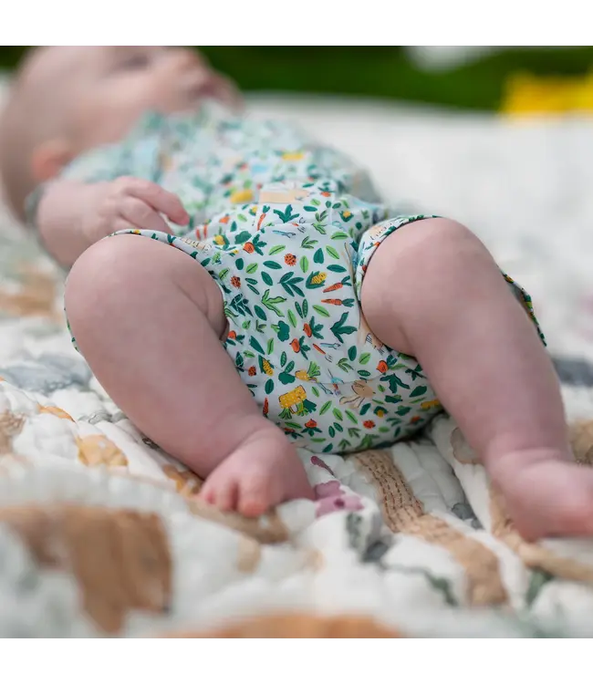 Magnificent Baby Bunny Garden Polo Pocket Romper