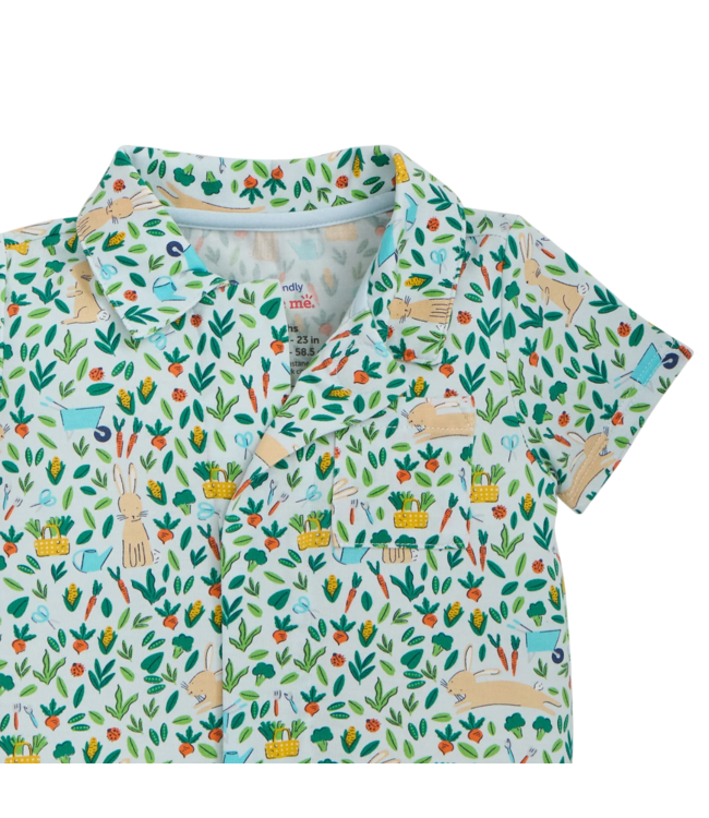 Magnificent Baby Bunny Garden Polo Pocket Romper