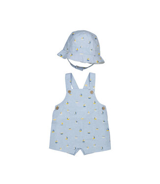 Mayoral Blue Overalls with Hat
