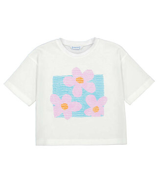 Mayoral White/Lilac S/S T-Shirt