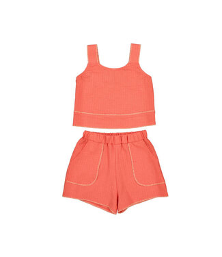 Mayoral Flamingo Knit Short Set