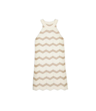 Mayoral Beige/Cream Zig Zag Dress