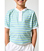courtside kids Palm Green Baseline Stripe Blade Shirt