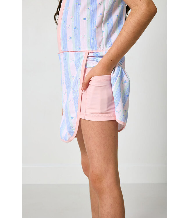 courtside kids Striped in Bloom Tennis Dress