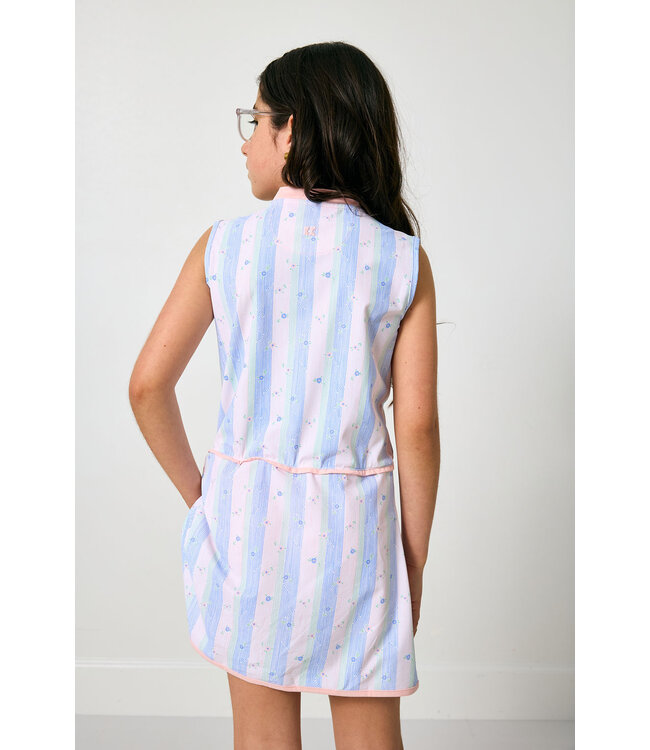 courtside kids Striped in Bloom Tennis Dress