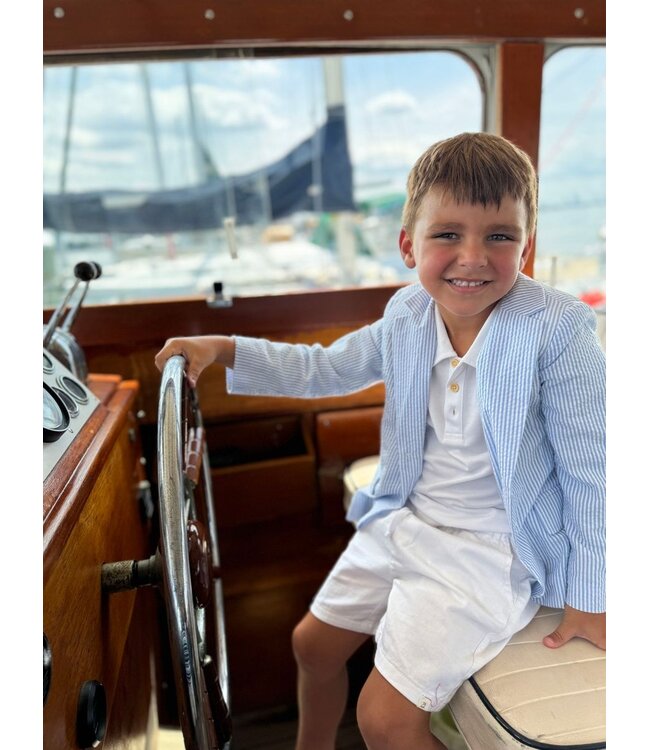 Me & Henry Blue Stripe Seersucker Jacket