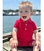 Me & Henry Red Pique Polo Romper
