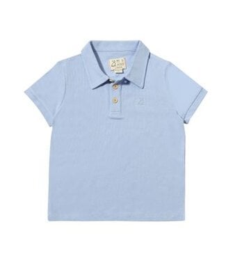 Me & Henry Blue Pique Polo