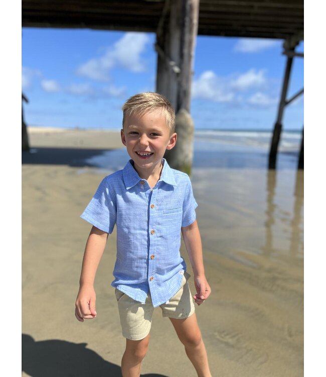 Me & Henry Pale Chambray Woven Shirt