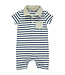 Me & Henry Navy/White Polo Romper