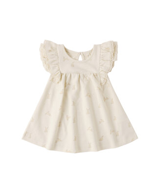 Quincy Mae Natural Bunnies Flutter Dress