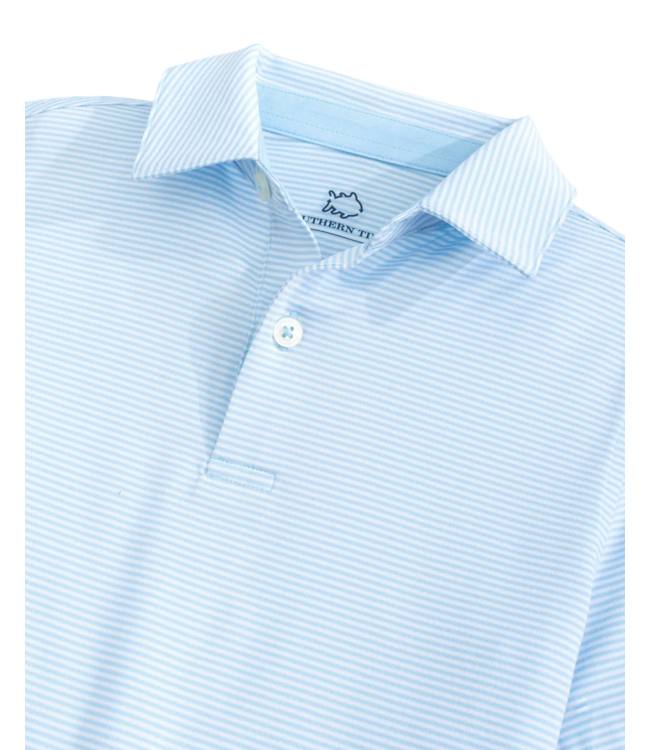 Southern Tide Clearwater Blue Meadowbrook Stripe Polo