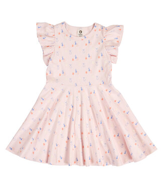 Primrose/Shell Blue Picnic Frill S/S Swing Dress